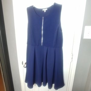 ASHLYNN KATE BLUE XL DRESS WITH SILVER ZIPPER